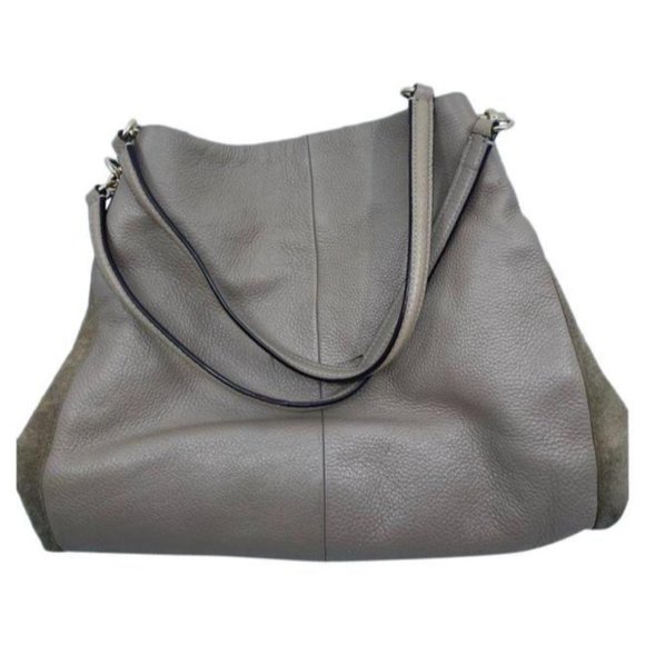 coach large eddie triple compartment tan leather s - Picture 1 of 12